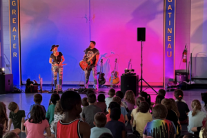 Twin Flames performing at Greater Gatineau Elementary School